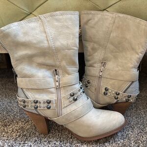 High heel boots leater off white